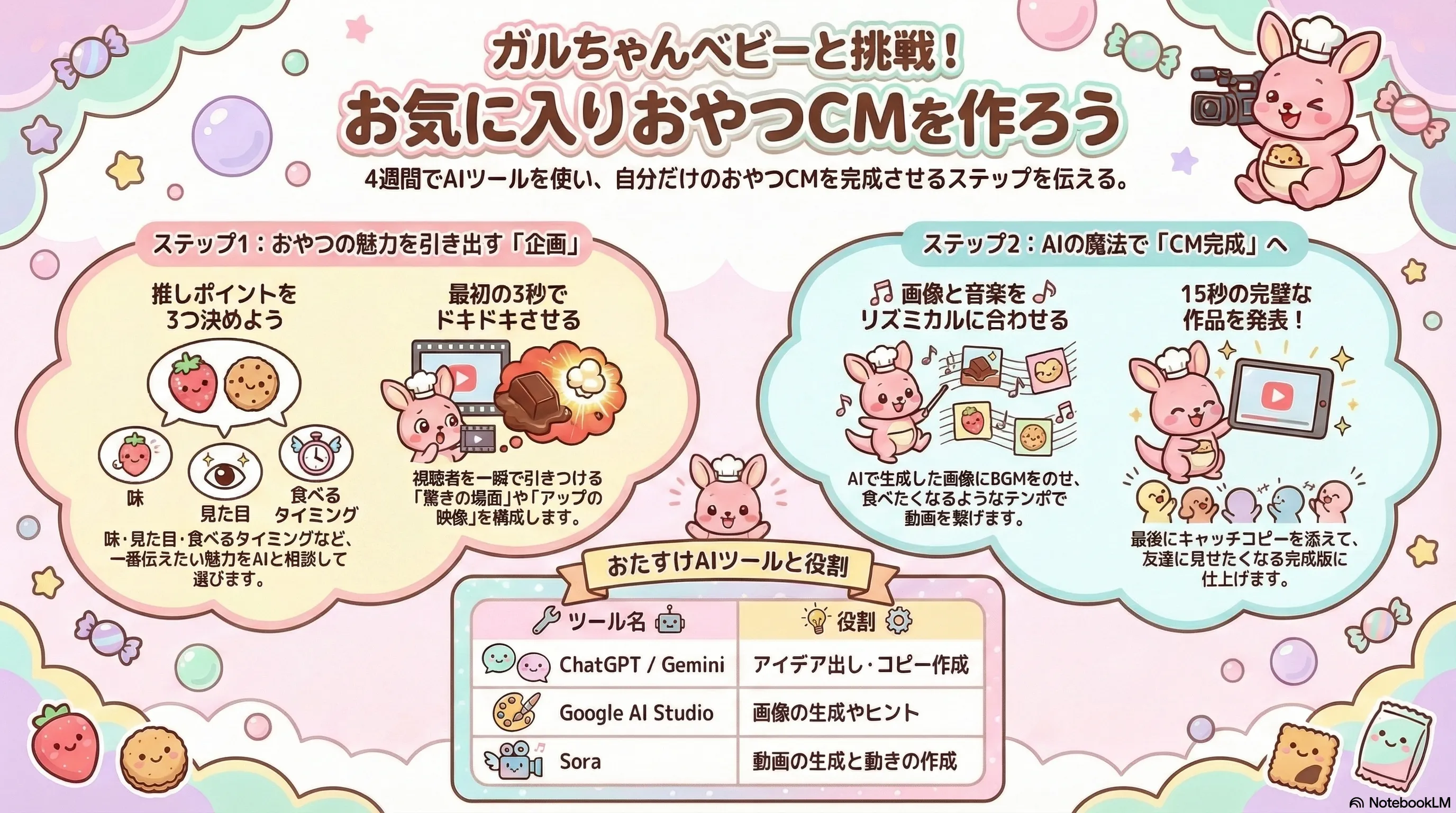 お気に入りおやつCMを作る
